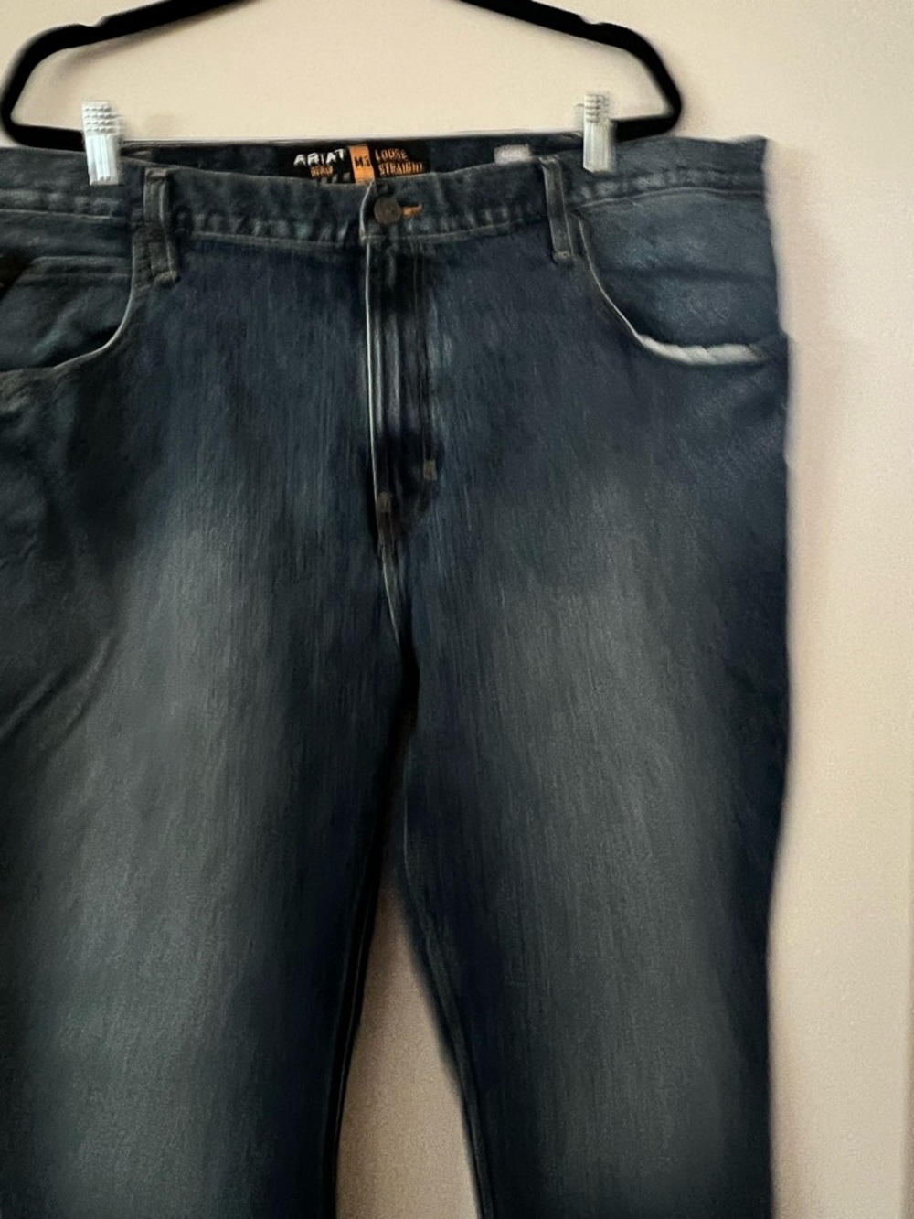 Ariat Rebar Men's Relaxed Straight Jeans - Dark Blue Wash size 42x32